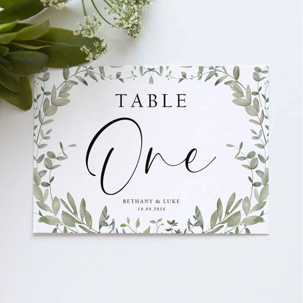 'Willow Grove' Table Name/Number