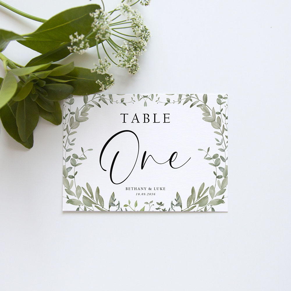 'Willow Grove' Table Name/Number