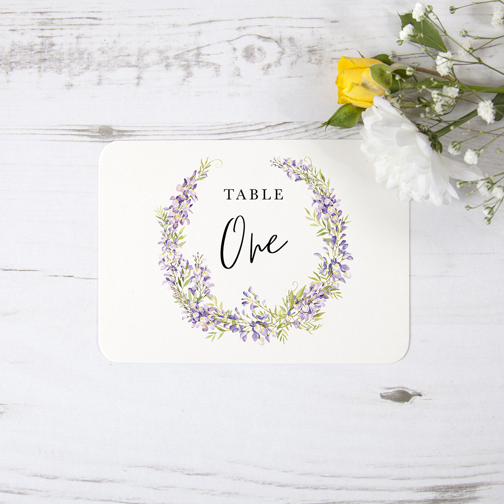 'Wisteria' Table Name/Number