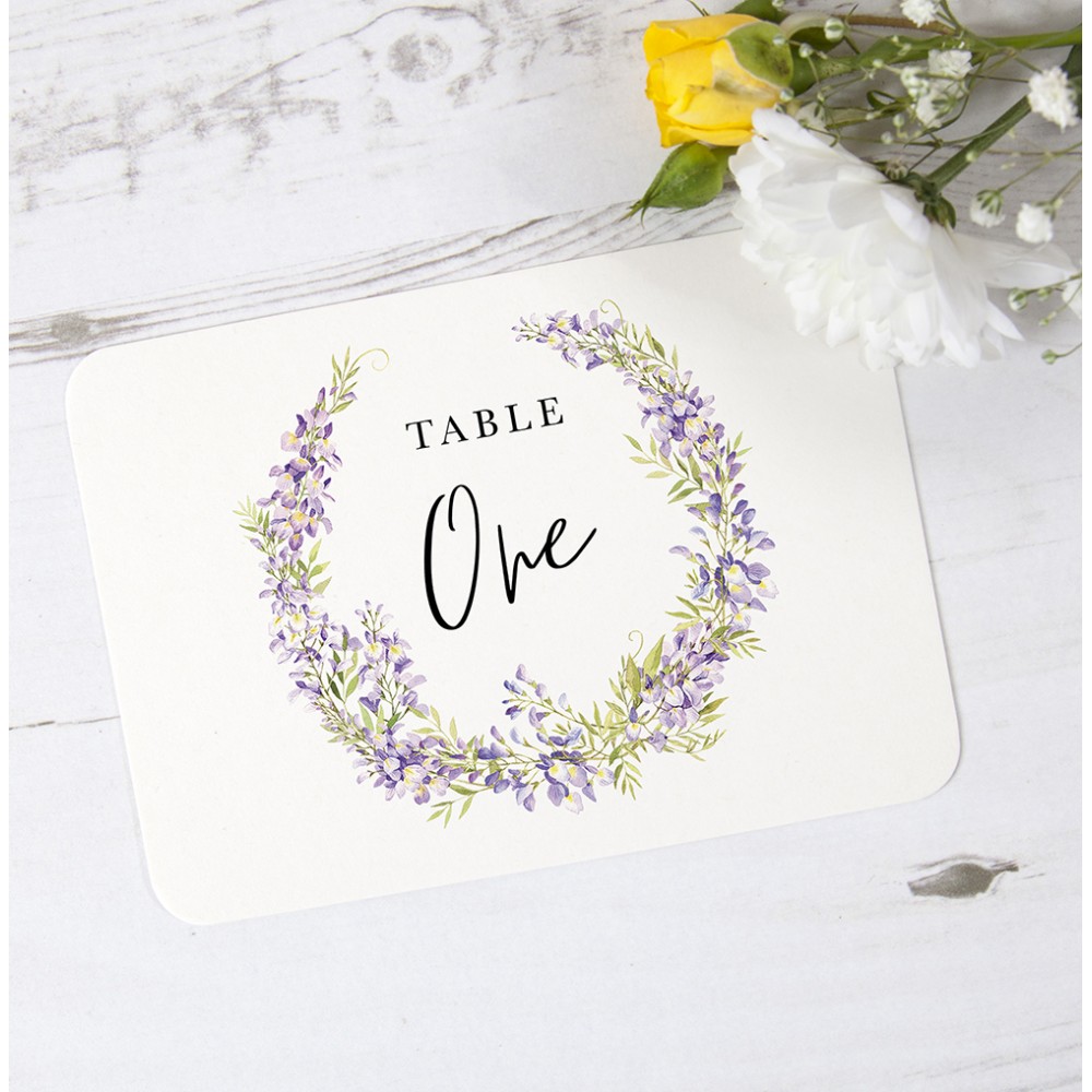 'Wisteria' Table Name/Number