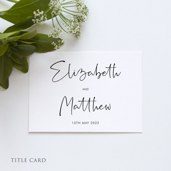 'Calligraphy 5' Table Plan Cards
