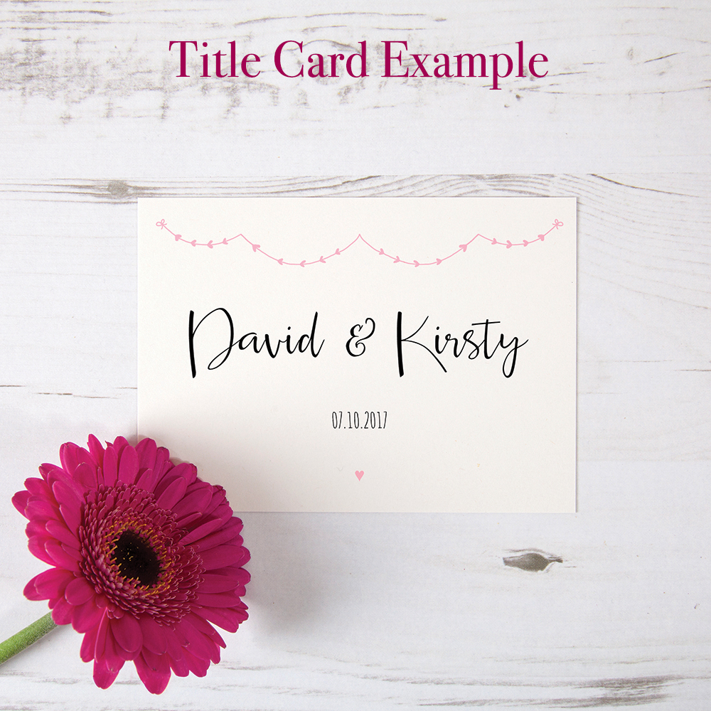 'Pink Heart Bunting' Table Plan Cards