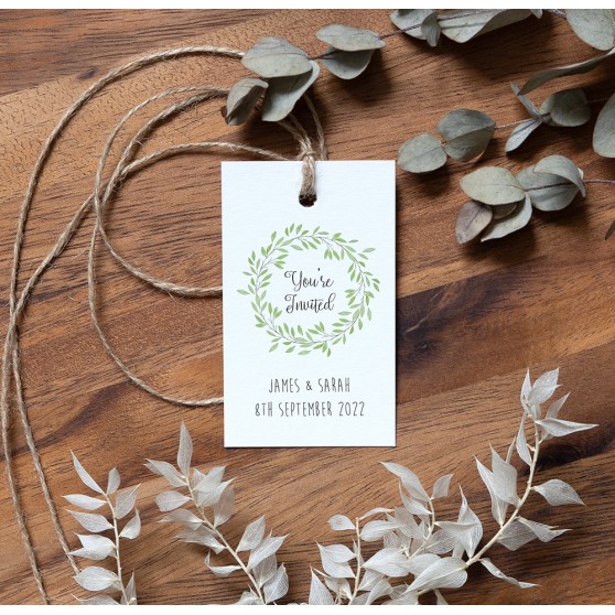 'Autumn Green' Favour Tags