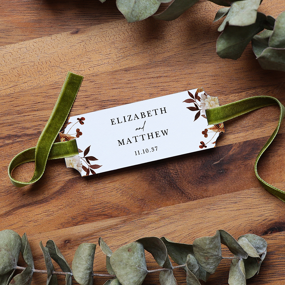 'Autumn Garden' Favour Tags