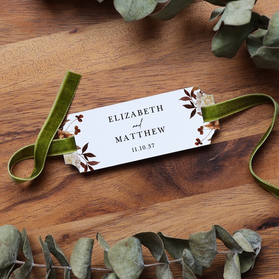 'Autumn Garden' Favour Tags