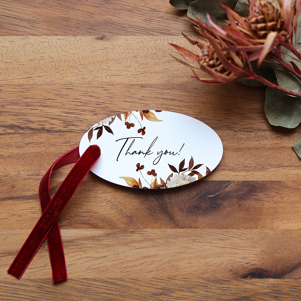 'Autumn Garden' Favour Tags