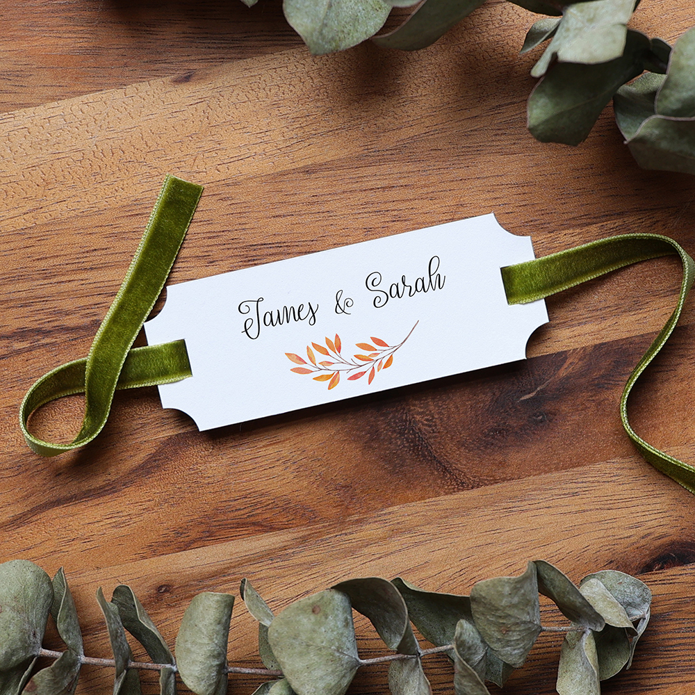 'Autumn Orange' Favour Tags