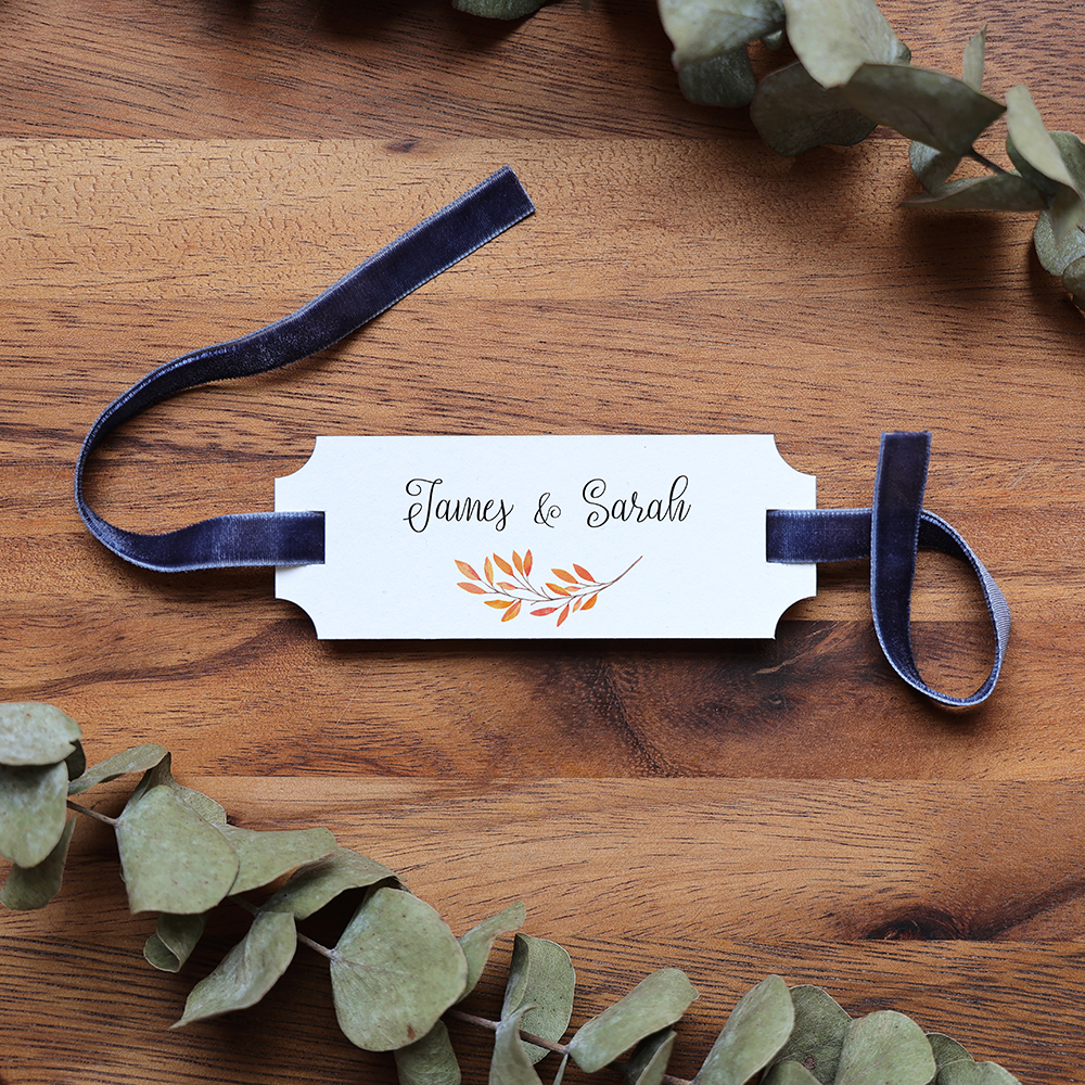 'Autumn Orange' Favour Tags