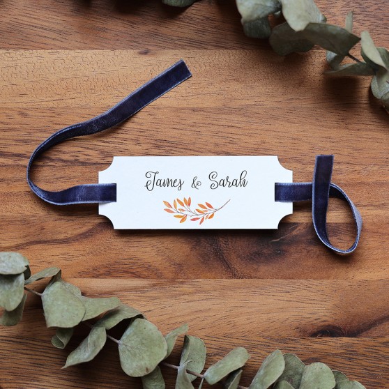 'Autumn Orange' Favour Tags