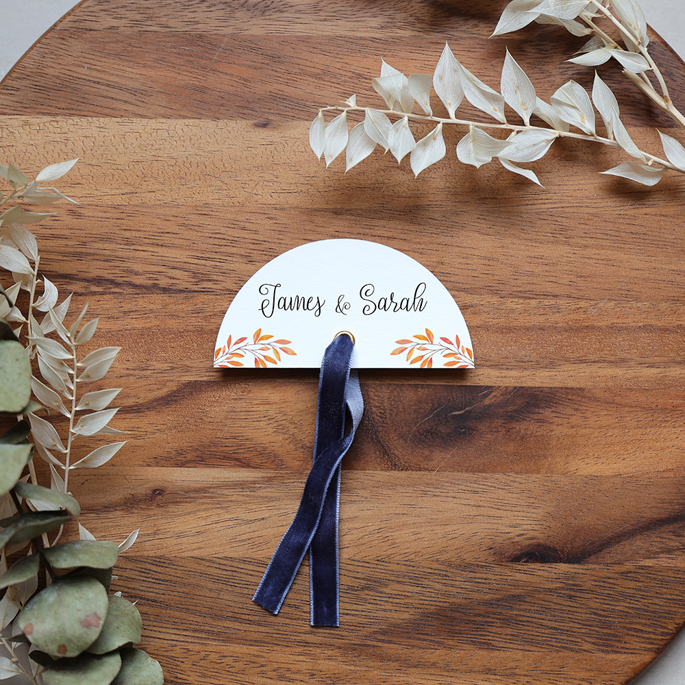'Autumn Orange' Favour Tags