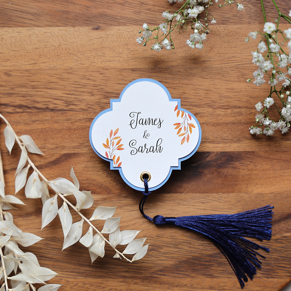 'Autumn Orange' Favour Tags