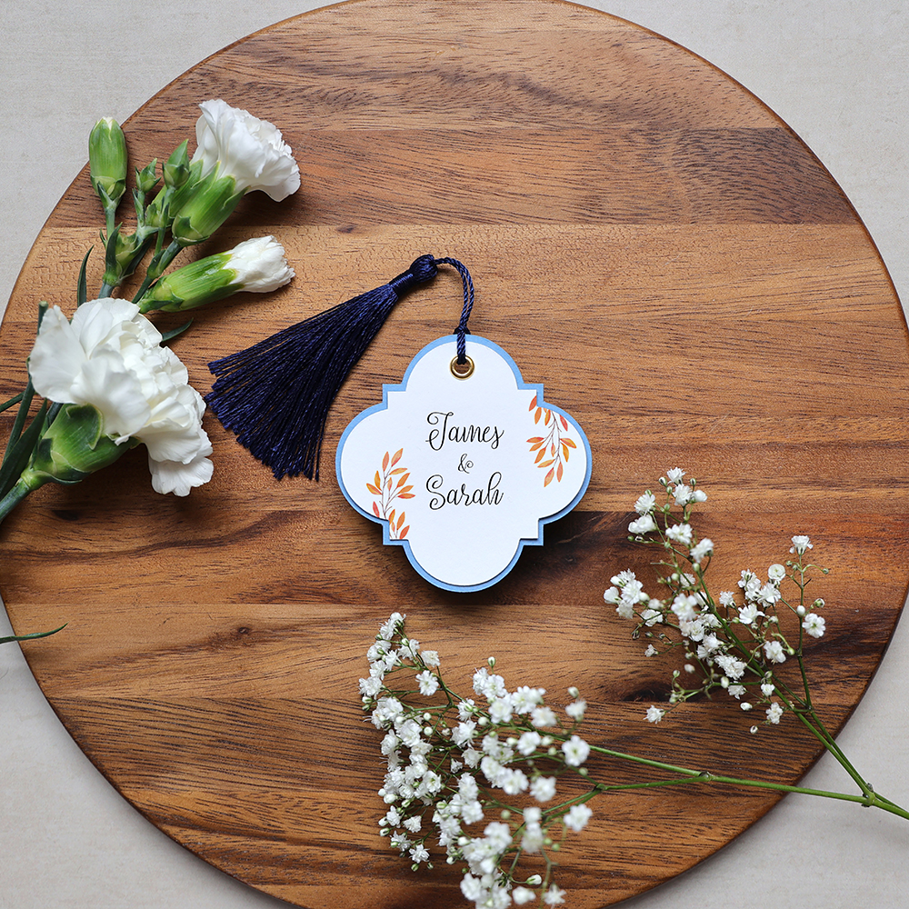 'Autumn Orange' Favour Tags