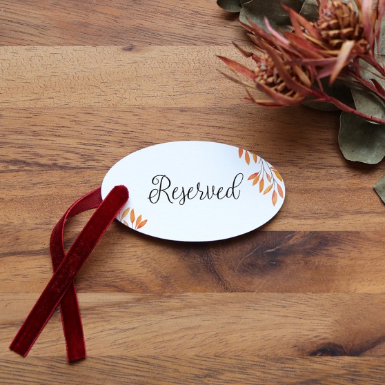 'Autumn Orange' Favour Tags