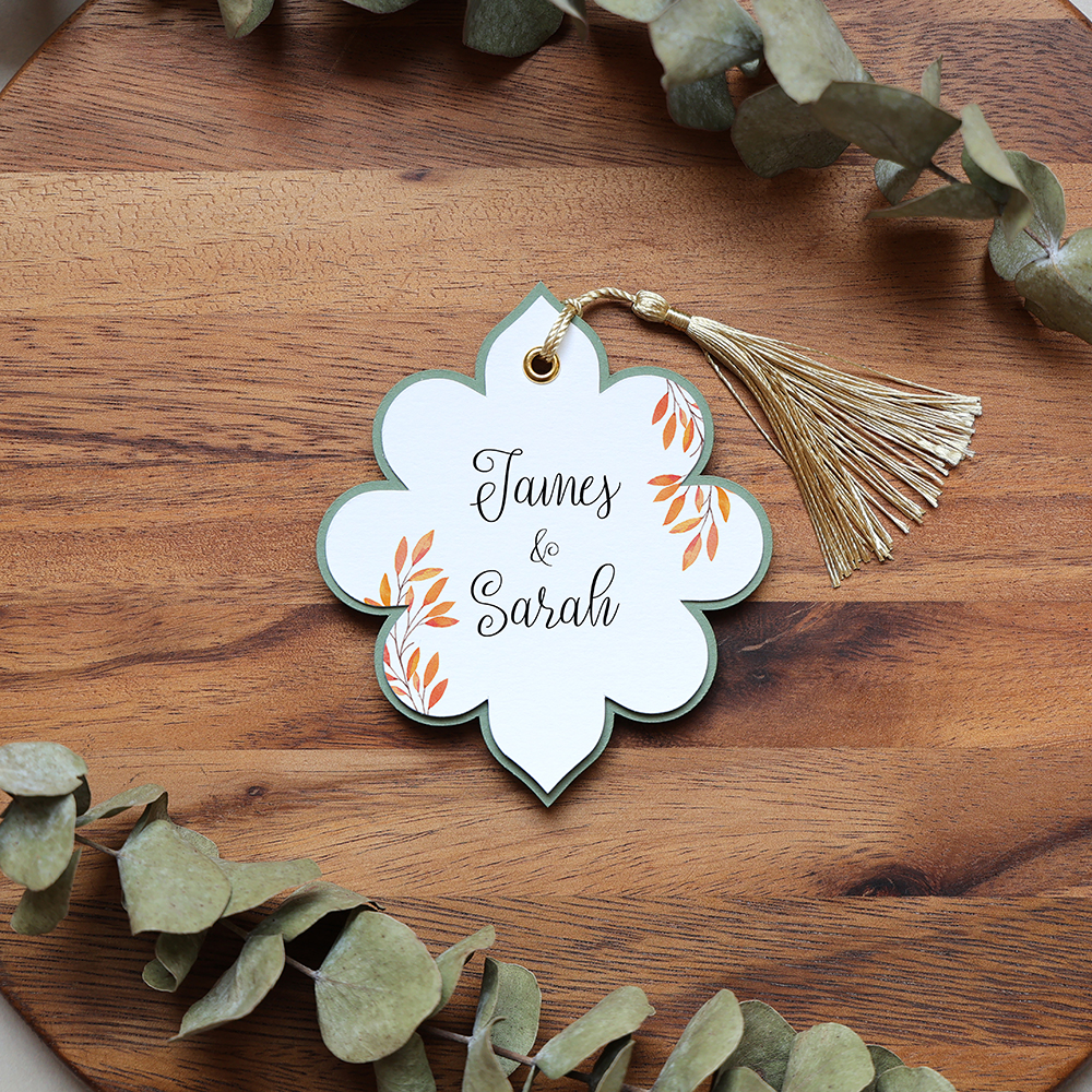 'Autumn Orange' Favour Tags