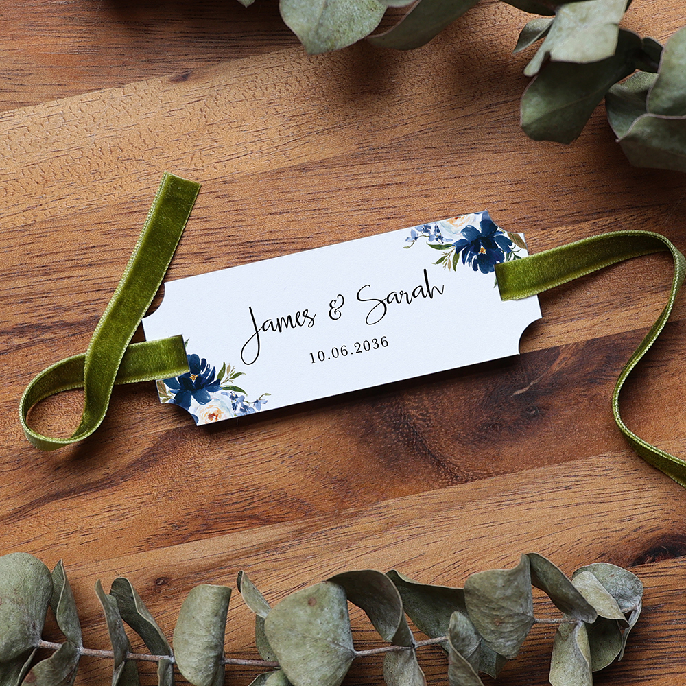 'Blue Velvet' Favour Tags