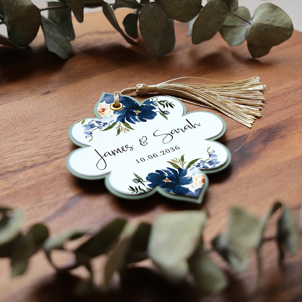 'Blue Velvet' Favour Tags