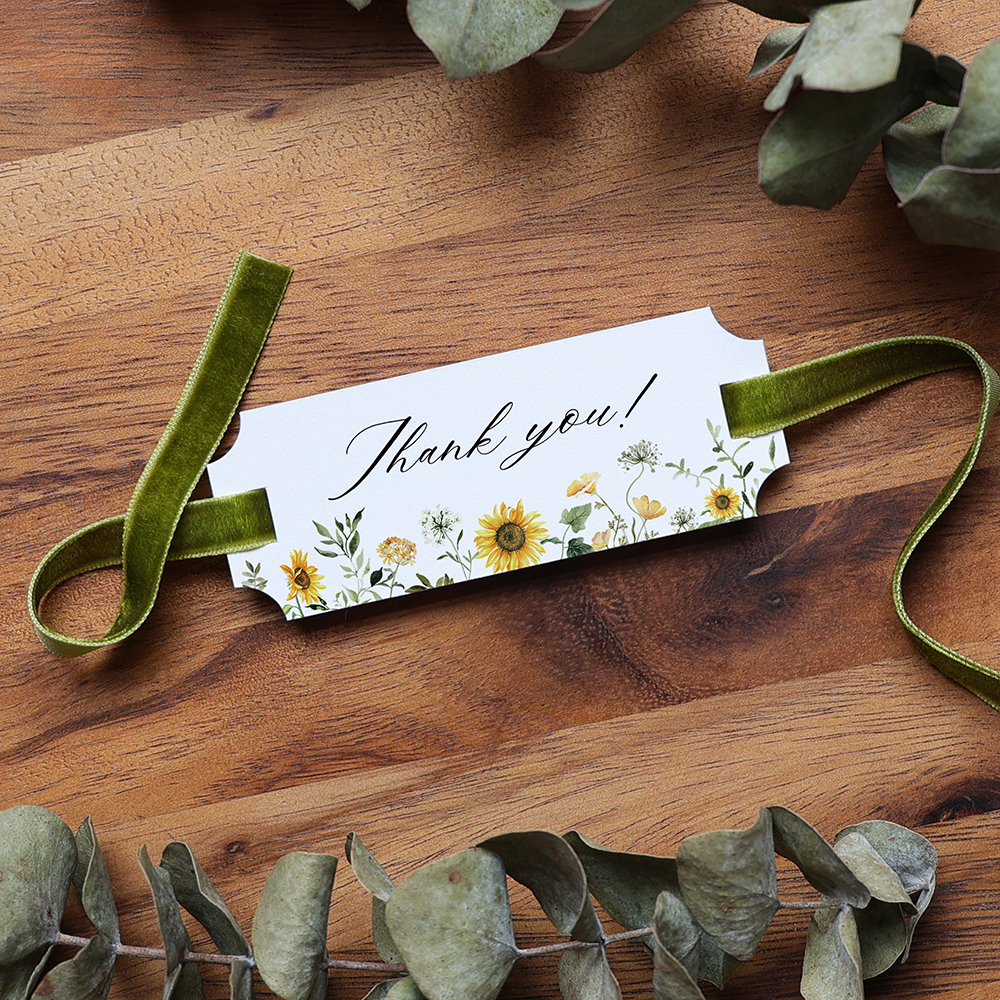 'Sunflower' Favour Tags