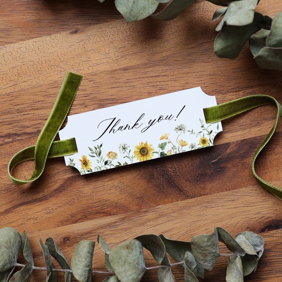 'Sunflower' Favour Tags