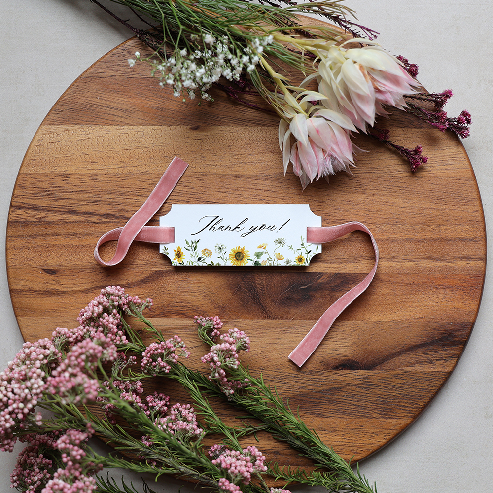 'Sunflower' Favour Tags