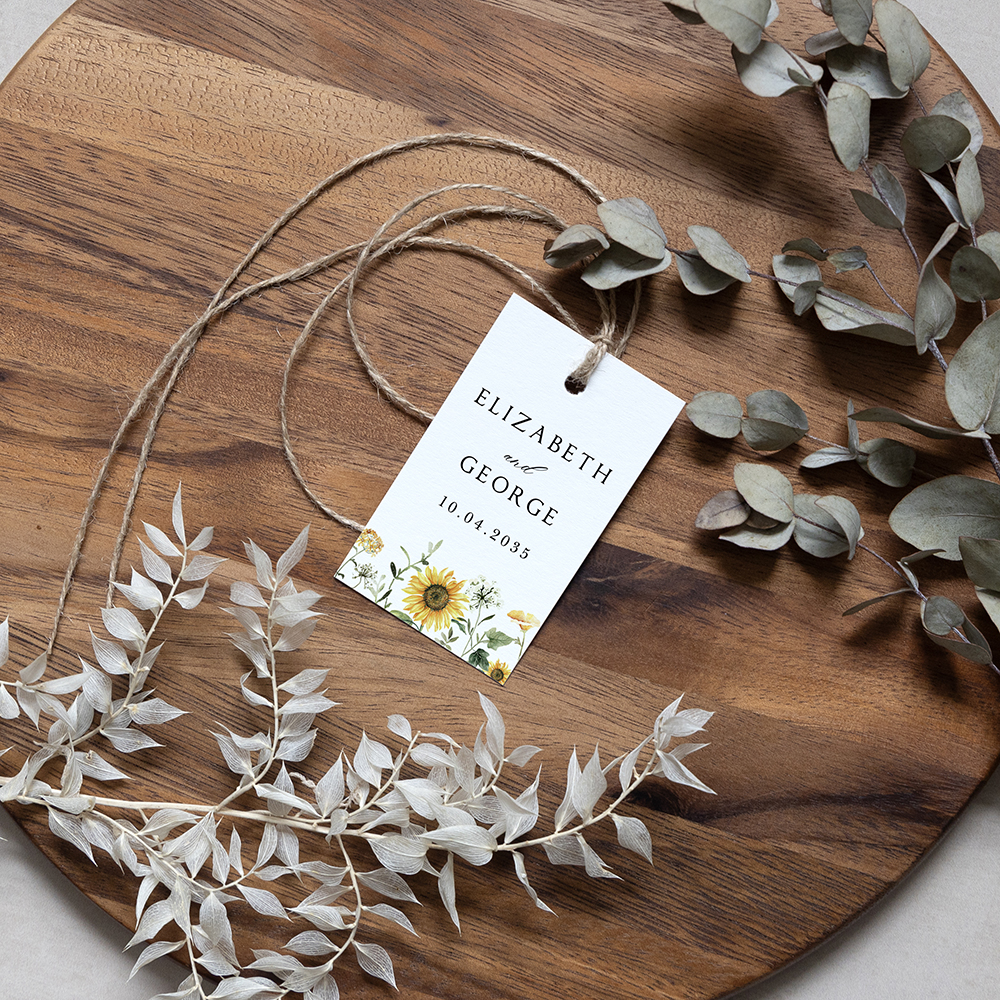 'Sunflower' Favour Tags
