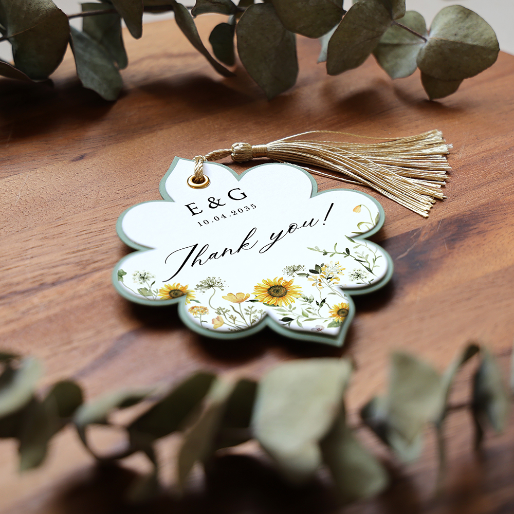 'Sunflower' Favour Tags