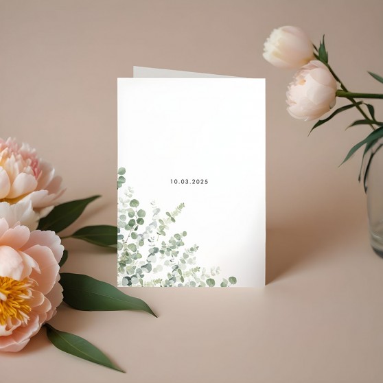 'Classic Eucalyptus' Folded Thank You Card