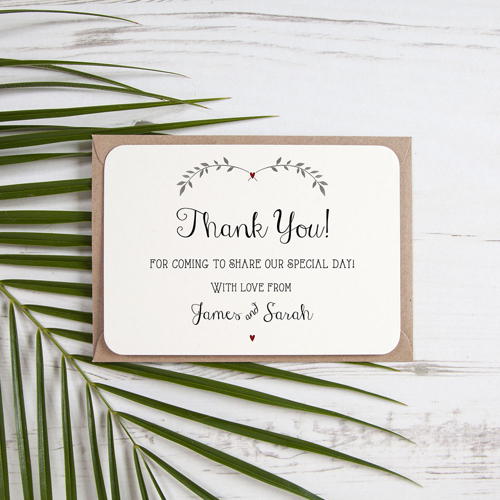 'Red Ivy Design' Standard Thank You Card