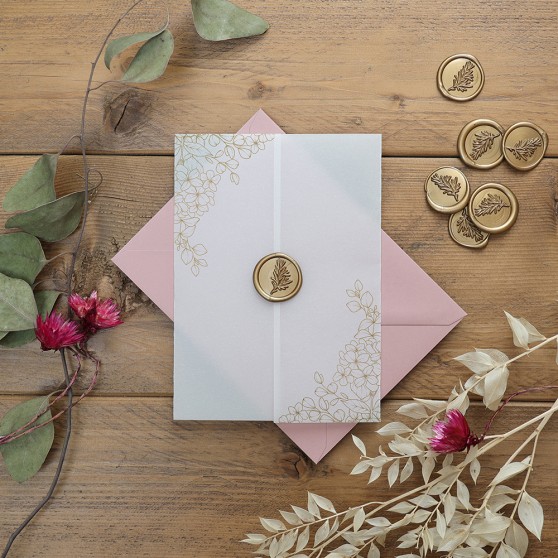 'Foil Hydrangea & Eucalyptus' Vellum Wrap