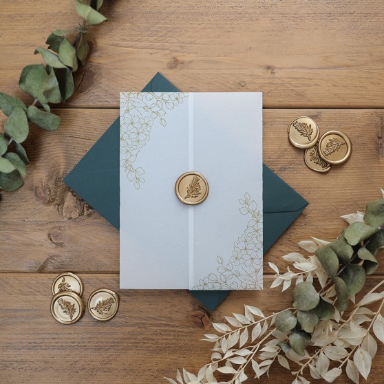 'Foil Hydrangea & Eucalyptus' Vellum Wrap