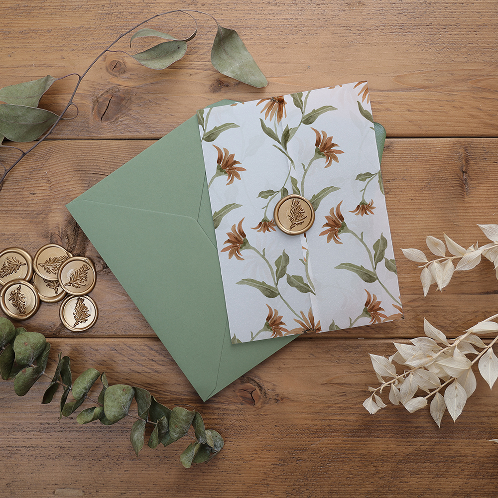 'Secret Garden Orange' Vellum Wrap
