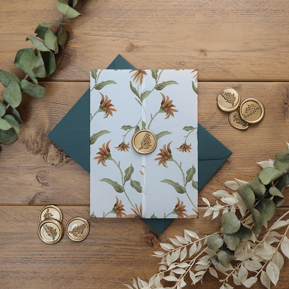 'Secret Garden Orange' Vellum Wrap