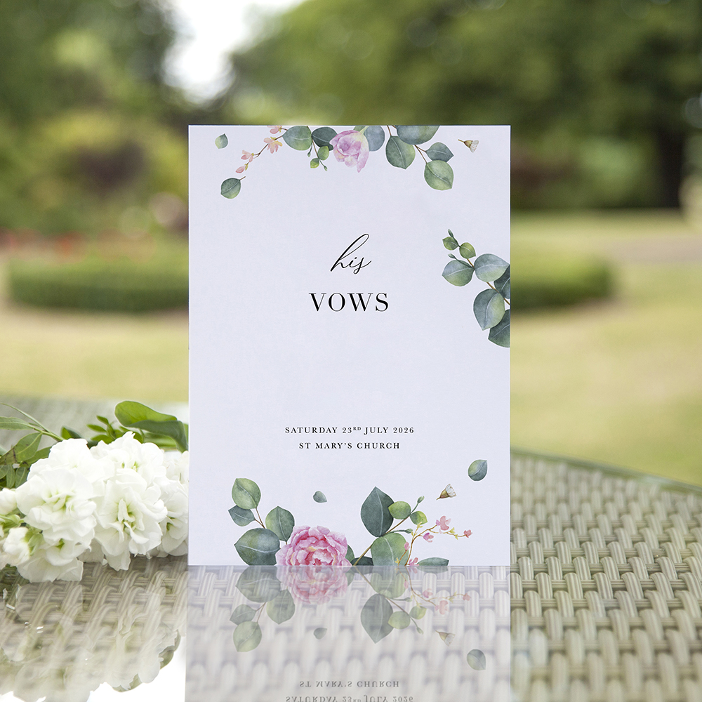'Eucalyptus Blush' Wedding Vows & Readings