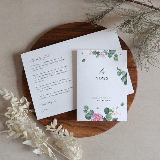 'Eucalyptus Blush' Wedding Vows & Readings