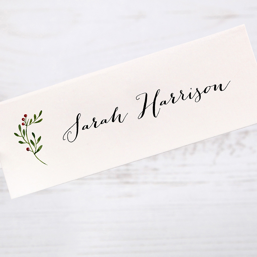Christmas Festive Table Place Name Cards Office Party Meal Wedding Tent Fold 