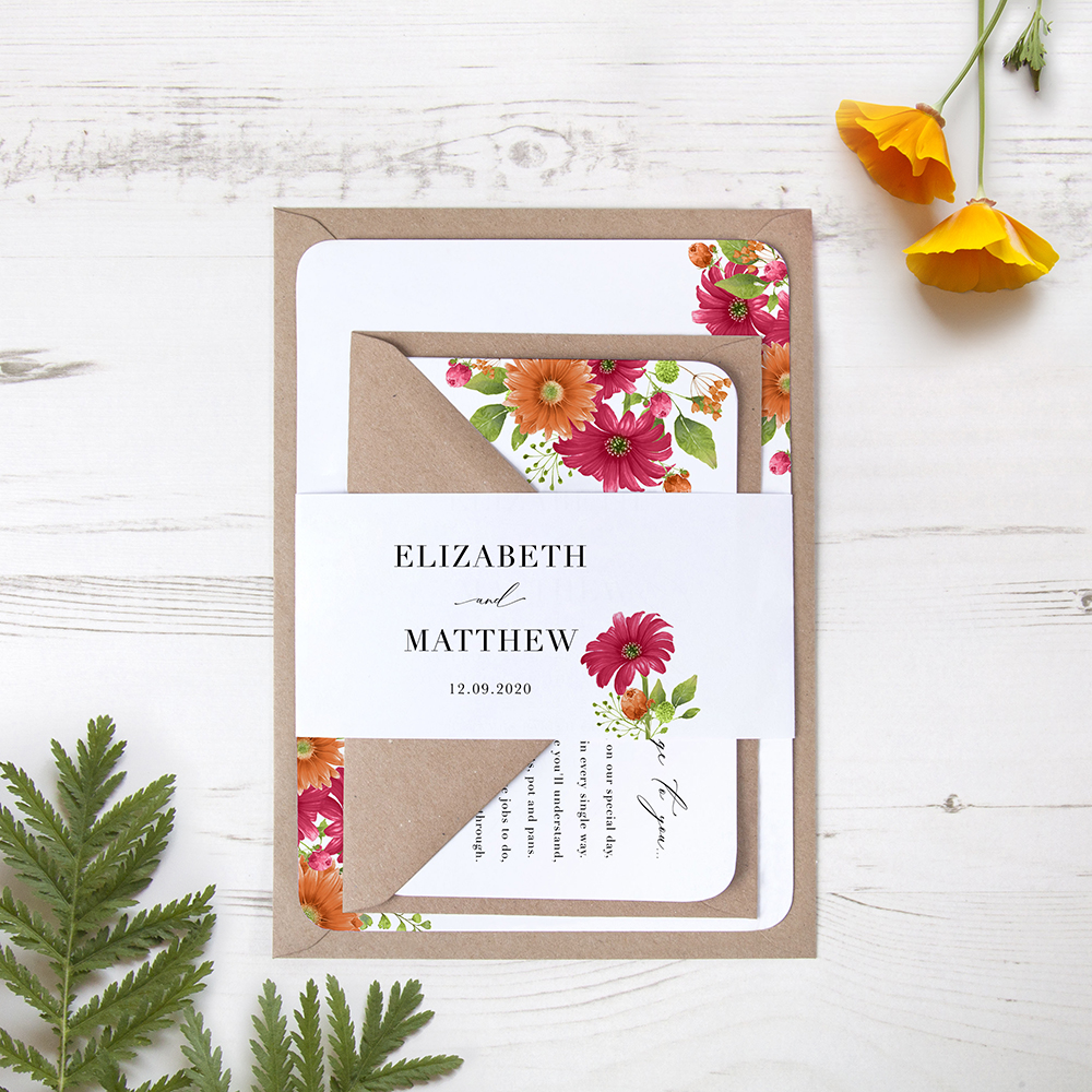 invitation card sleeves PONATIA 50PCS White Vellum Jackets for 5x7 Cards- 135GSM White Foil Print Flowers Sleeves, Vellum Paper 5x7 Wraps Invitation Pockets from Minted designed by Papel Custom Design. 20pcs 5x7 Invitation Card Transparent